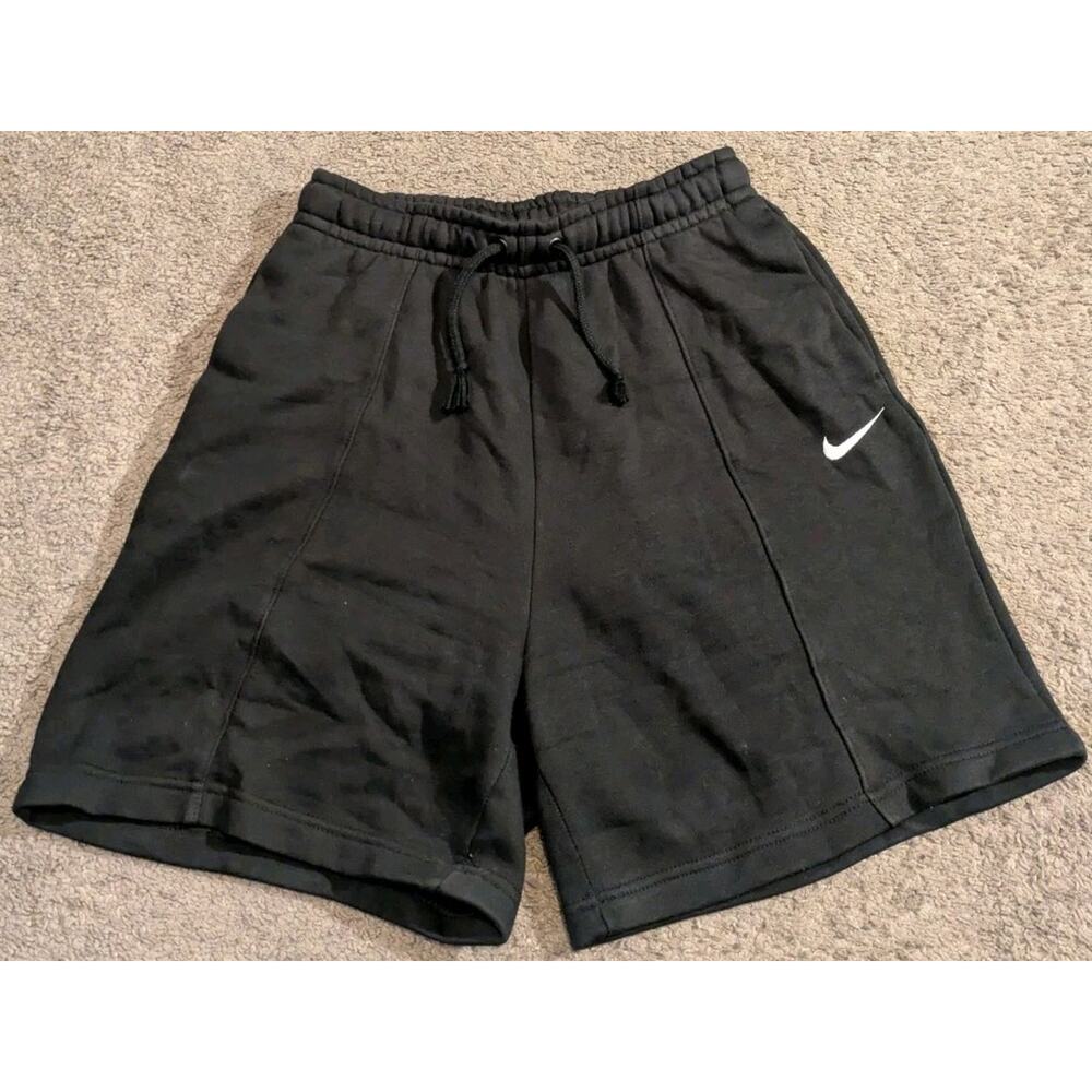Nike Sportswear Essential Fleece High Rise Shorts Black DM6123-010 Women's XS